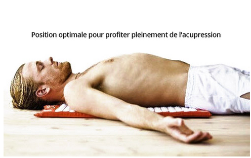 Homme tapis acupression